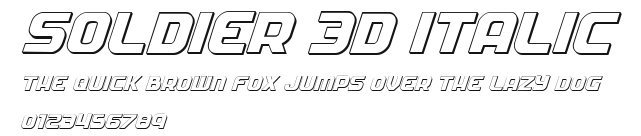 Soldier 3D Italic Preview