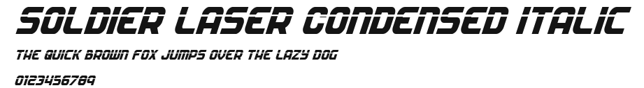 Soldier Laser Condensed Italic Preview