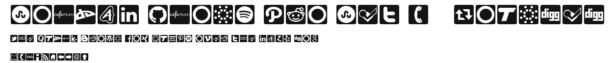 Social Icons Pro Set 1 - Rounded Preview