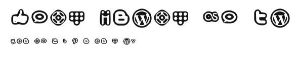 Social Media Icons Bold Preview