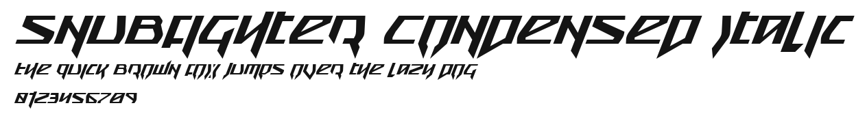 Snubfighter Condensed Italic Preview