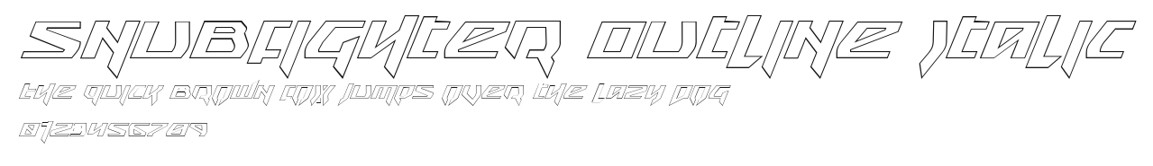 Snubfighter Outline Italic Preview