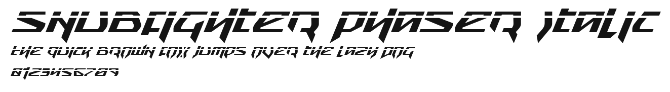 Snubfighter Phaser Italic Preview