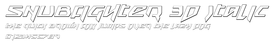 Snubfighter 3D Italic Preview