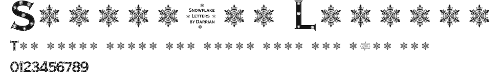 Snowflake Letters Preview