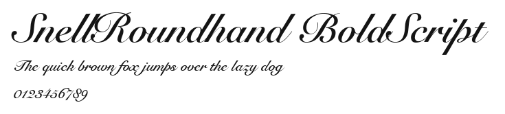 SnellRoundhand BoldScript Preview