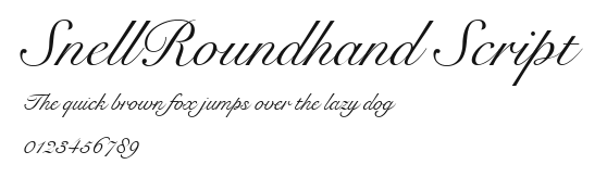 SnellRoundhand Script Preview
