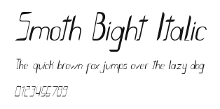 Smoth Bight Italic Preview