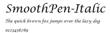SmoothPen-Italic Preview