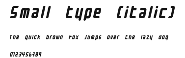 Small type (italic) Preview