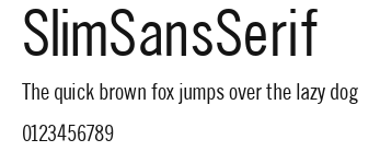 SlimSansSerif Preview
