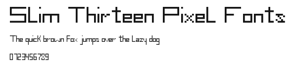 Slim Thirteen Pixel Fonts Preview