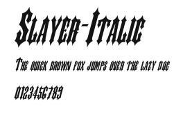 Slayer-Italic Preview