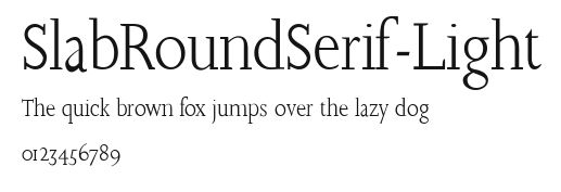 SlabRoundSerif-Light Preview