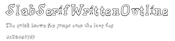 SlabSerifWrittenOutline Preview