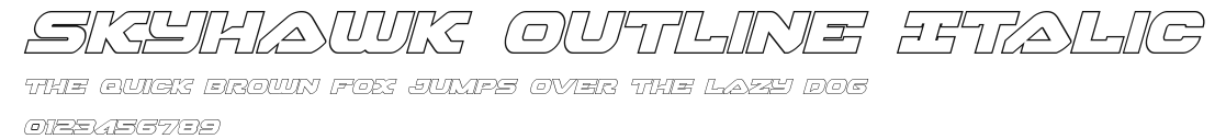 Skyhawk Outline Italic Preview