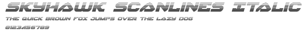 Skyhawk Scanlines Italic Preview
