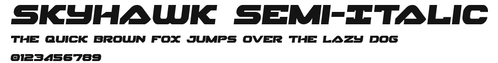 Skyhawk Semi-Italic Preview
