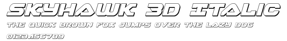 Skyhawk 3D Italic Preview