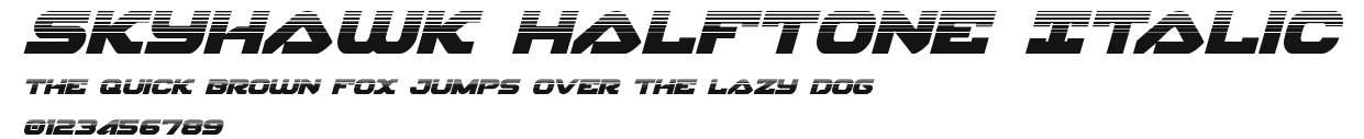 Skyhawk Halftone Italic Preview