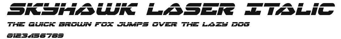 Skyhawk Laser Italic Preview