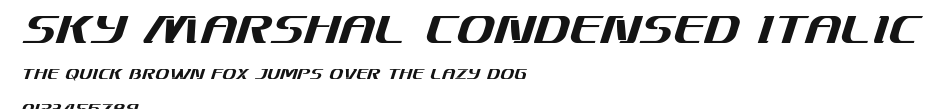 Sky Marshal Condensed Italic Preview