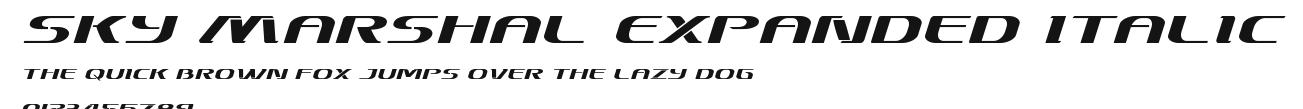 Sky Marshal Expanded Italic Preview