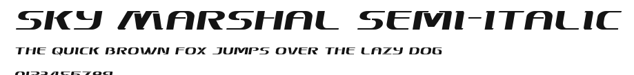 Sky Marshal Semi-Italic Preview