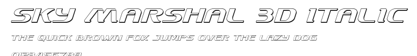 Sky Marshal 3D Italic Preview