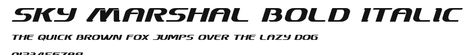 Sky Marshal Bold Italic Preview