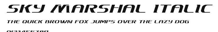 Sky Marshal Italic Preview