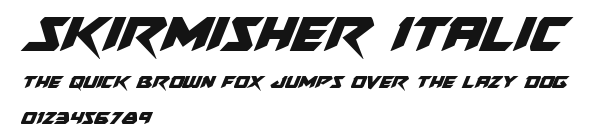 Skirmisher Italic Preview