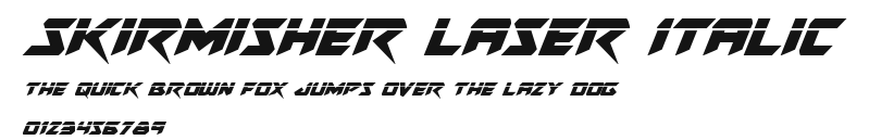 Skirmisher Laser Italic Preview