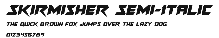 Skirmisher Semi-Italic Preview