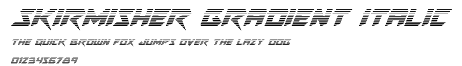 Skirmisher Gradient Italic Preview