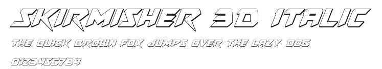 Skirmisher 3D Italic Preview