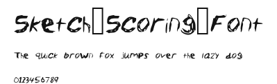 Sketch_Scoring_Font Preview