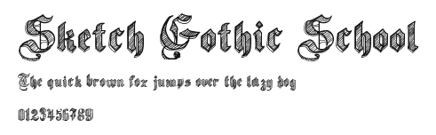 Sketch Gothic School Preview