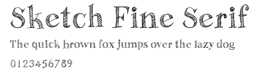 Sketch Fine Serif Preview