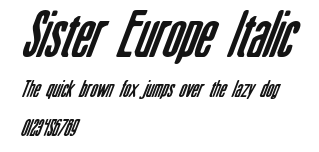 Sister Europe Italic Preview