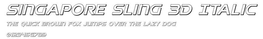 Singapore Sling 3D Italic Preview