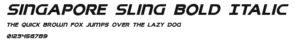 Singapore Sling Bold Italic Preview