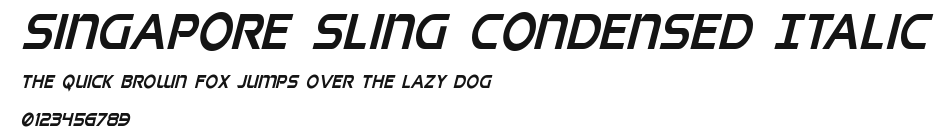 Singapore Sling Condensed Italic Preview