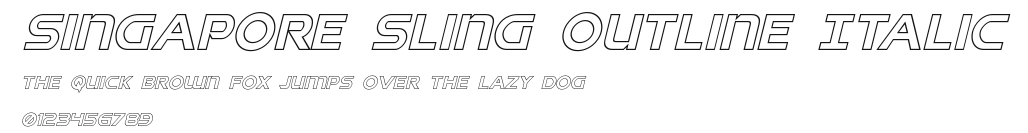 Singapore Sling Outline Italic Preview