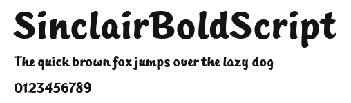 SinclairBoldScript Preview