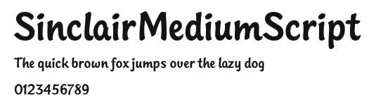SinclairMediumScript Preview