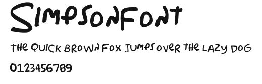Simpsonfont Preview
