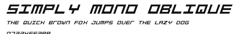 Simply Mono Oblique Preview
