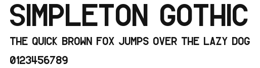 Simpleton Gothic Preview