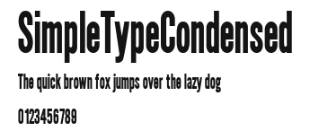 SimpleTypeCondensed Preview